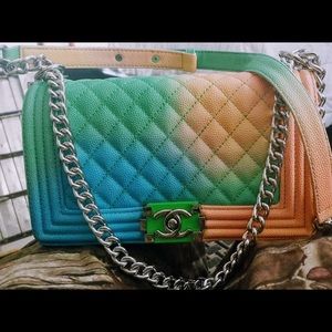 Chanel pastel boy bag
